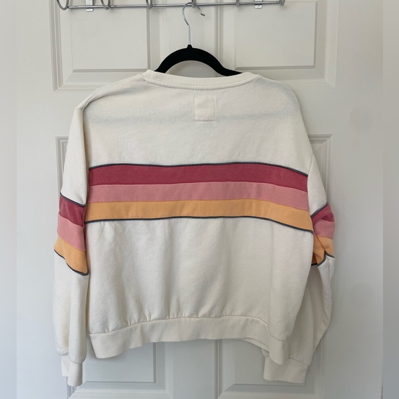 Rip curl color block pullover crew Size Small cream/multicolor - Picture 3 of 3